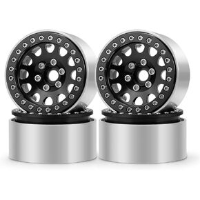 RCLIONS Aluminum 1.9 Beadlock Wheels Rims for Axial SCX10 II AXI03007 TRX4 Gen8 Gen7 1/10th RC Crawler Car Upgrade Parts