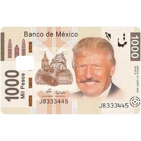 Trump Mexican Peso Parody Vinyl Credit Card Skin – Waterproof & Durable Vinyl