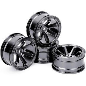 12mm Hex Hubs Metal Wheel Hub Metal Wheel Hub, 4pcs Aluminium Alloy Wheel Hub for Universal 1/10 Flat Running Drift RC Car Model Accessory Wheel Rims RC Wheel Rims Set Rc Drift Wheels(Blue)