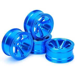 12mm Hex Hubs Metal Wheel Hub Metal Wheel Hub, 4pcs Aluminium Alloy Wheel Hub for Universal 1/10 Flat Running Drift RC Car Model Accessory Wheel Rims RC Wheel Rims Set Rc Drift Wheels(Blue)