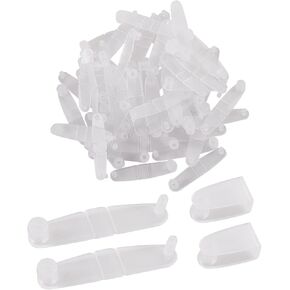 50Pcs Badge Strap Clip White Key Chain Connector Plastic Keychain Clip for Card Holder, Lanyards, Key Rings , ID Badge Holder Strap