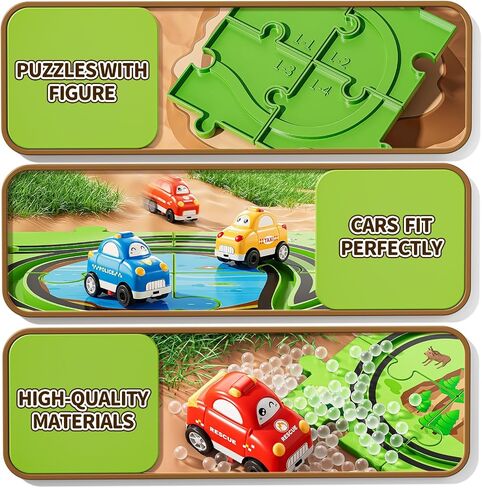 48 PCS Puzzle Track Car Set for Boys Kids 3-5, Toddler Boys Toys for 3 4 5 6 Years Old, Puzzle Race Tracks Car Toys, Birthday Gifts for Kids 3 4 5 6 7 8 Year Old Boys Girls in Saudi Arabia