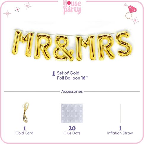 HOUSE OF PARTY (Mr & Mrs and Miss to Misses) 16 inch balloons (Miss to Mrs (Silver)) in Saudi Arabia