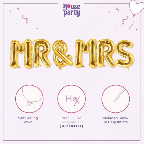 HOUSE OF PARTY (Mr & Mrs and Miss to Misses) 16 inch balloons (Miss to Mrs (Silver)) in Saudi Arabia