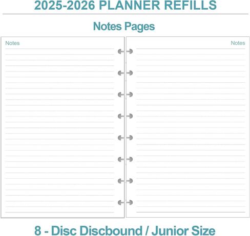 2025-2026 تعبئة مخطط-2-DISC Dissbound صفحة واحدة يوميًا يوميًا ＆ مخطط شهري ، يمتد من يوليو 2025 إلى يونيو 2026 ، مع إعطاء الأولوية ، قائمة المهام ، الملاحظات ، جدول المواعيد ، حجم المبتدئين ، 5.8 "× 8.3" in Kuwait