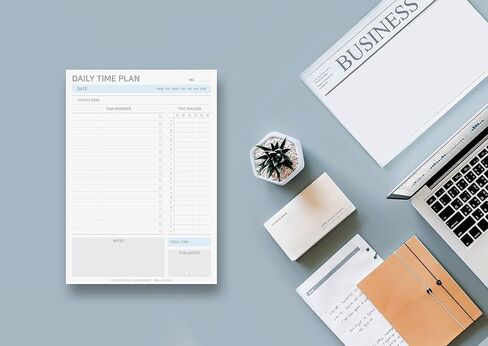 Daily Time Management Planner with A5 Size Tear-off 95 Sheets, Undated Daily Planner Pad, To Do List, Study Planner, Task Manager, Scheduler, Time Tracker (YELLOW) in Saudi Arabia