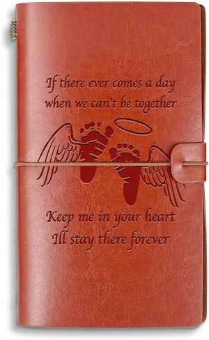Miscarriage Gifts Miscarriage Memorial Gifts Bereavement A6 Size Refillable Writing Journal Sympathy Gift Angel Wings Gift(A moment in my bellyA6) in Saudi Arabia