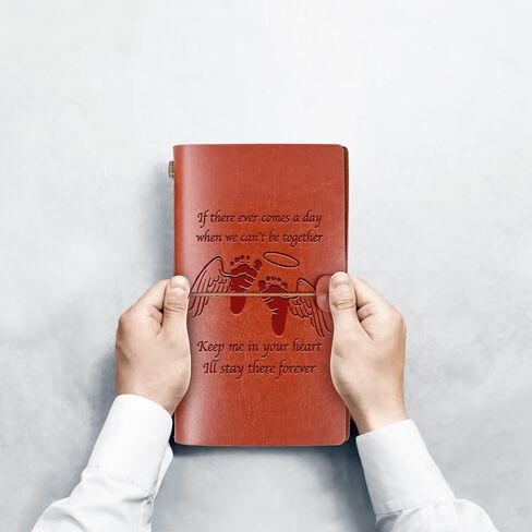 Miscarriage Gifts Miscarriage Memorial Gifts Bereavement A6 Size Refillable Writing Journal Sympathy Gift Angel Wings Gift(A moment in my bellyA6) in Saudi Arabia