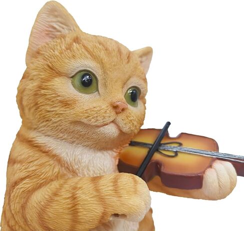 Sleeping Orange Tabbies Mother Cat Garden Statue Decor, Resin Realistic Cat Sculptures Gift for Cat Lovers, Pet Memorial Stones for Loss of Cat, Kitty Figurine Art Decoration for Indoor Outdoor Home in Saudi Arabia