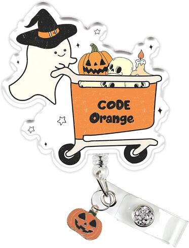 Acrylic Every Day is Halloween Badge Reel, Cute Halloween Badge Holder, Retractable Badge Reel with Alligator Clip, Id Tag Holder Spooky Gift for Nurse Student Teacher Office in Saudi Arabia