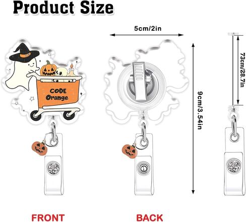 Acrylic Every Day is Halloween Badge Reel, Cute Halloween Badge Holder, Retractable Badge Reel with Alligator Clip, Id Tag Holder Spooky Gift for Nurse Student Teacher Office in Saudi Arabia