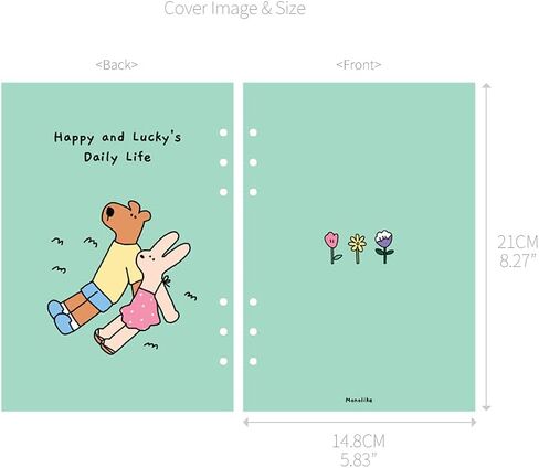 Monolike A5 Happy and Lucky Diary Set, Green park - Academic Planner Weekly & Monthly Planner with PVC Cover, Zipper bag in Saudi Arabia