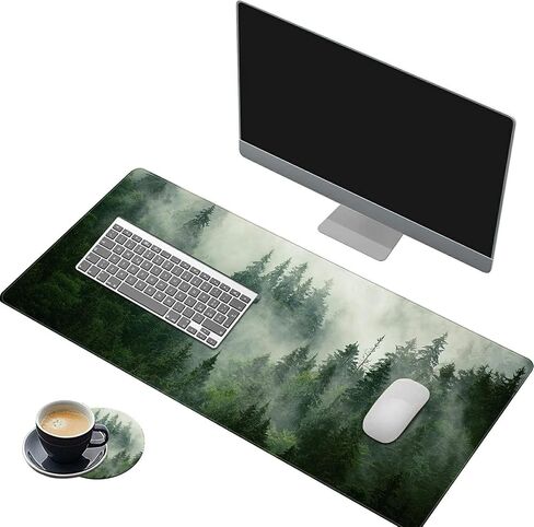 Extended Large Gaming Mouse Pad with Stitched Edges, Forest XXL Mouse Pad Large (39.4x19.7 Inch) w/Brilliant Design, Desk Mat Keyboard Pad with Anti Slip Base, Multifunctional Desk Pad in Saudi Arabia
