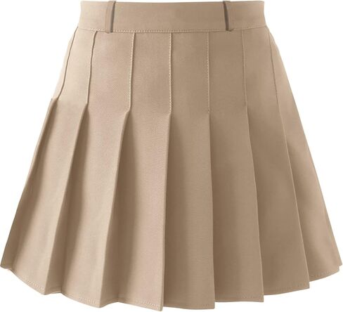SANGTREE Women's High Waisted Pleated Skater Tennis School A-Line Skirt Uniform Skirts with Lining Shorts Black US 4XL in Saudi Arabia