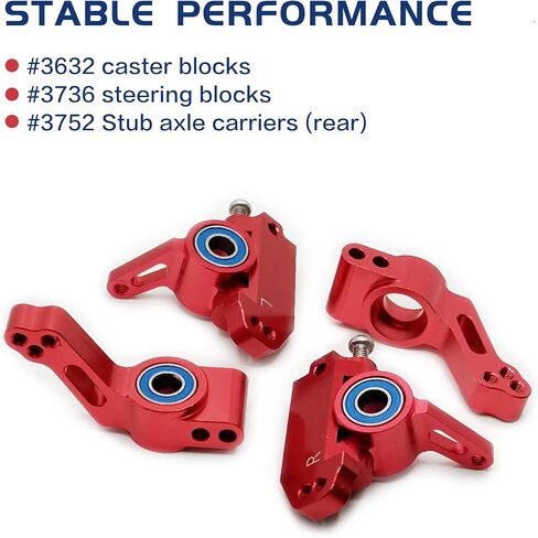 RC Aluminium Aluminium Caster Block & Counering Clocks & REAT CORBAL LARRIRS استبدالها لـ 3632 3736 3752 لـ 1/10 TRAXXAS 2WD SLASH ، Stampede ، Rustler (Blue) in Kuwait