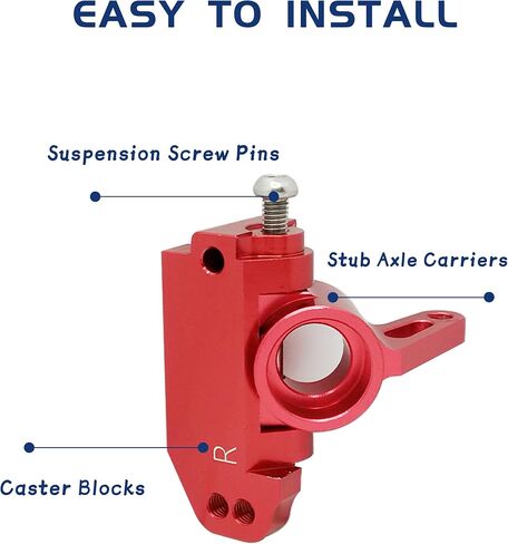 RC Aluminium Aluminium Caster Block & Counering Clocks & REAT CORBAL LARRIRS استبدالها لـ 3632 3736 3752 لـ 1/10 TRAXXAS 2WD SLASH ، Stampede ، Rustler (Blue) in Kuwait