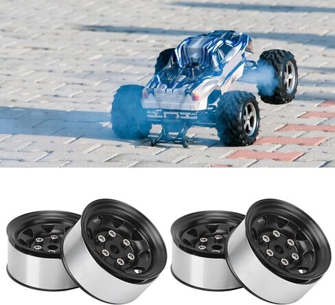 4 PCS 1.55 Universal RC Rim Rim Hub RC Wheel Hub RC Accessories RC RIM RIM HUB Universal RC Wheel Hubs for AX90069 Crawlers (White) in Kuwait