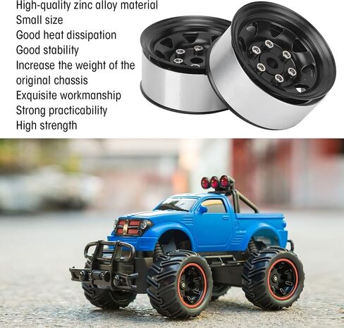 4 PCS 1.55 Universal RC Rim Rim Hub RC Wheel Hub RC Accessories RC RIM RIM HUB Universal RC Wheel Hubs for AX90069 Crawlers (White) in Kuwait