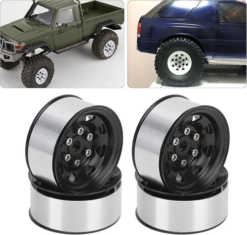 4 PCS 1.55 Universal RC Rim Rim Hub RC Wheel Hub RC Accessories RC RIM RIM HUB Universal RC Wheel Hubs for AX90069 Crawlers (White) in Kuwait