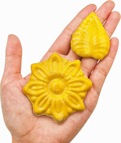 500g/1.1lb Ceramic Mosaic Tiles for Crafts,3 Size Flowers & Leaves Ceramic Mosaic Tiles Pieces for Home Decoration or DIY Crafts,Such as Mosaic Coasters, vases, Picture Frames, Cups (Ice Crack Green) in Kuwait