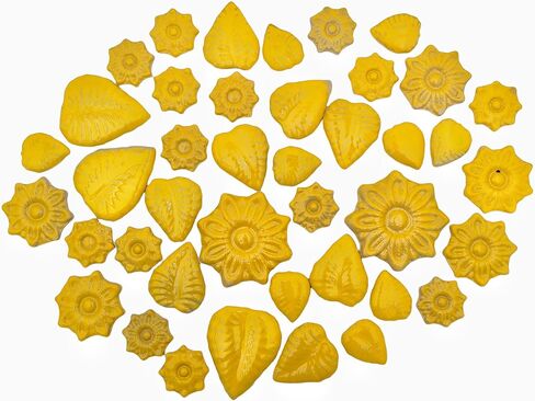 500g/1.1lb Ceramic Mosaic Tiles for Crafts,3 Size Flowers & Leaves Ceramic Mosaic Tiles Pieces for Home Decoration or DIY Crafts,Such as Mosaic Coasters, vases, Picture Frames, Cups (Ice Crack Green) in Kuwait