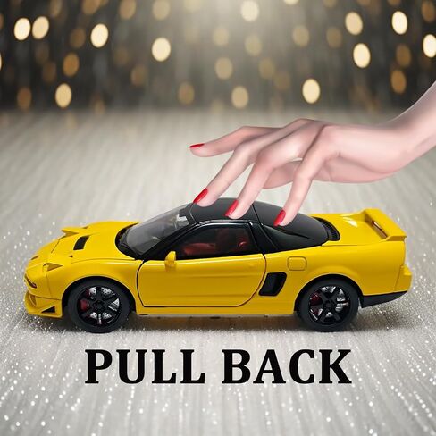 Toy Cars Compatible for 1990 NSX NA1 1/32 Metal Model Car Pull Back Car Toys with Light and Sound Toys Car Collectible Model for Children Ag0 3 + Year Old (Yellow) in Saudi Arabia