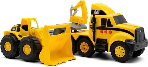 CAT Construction Toys, Heavy Mover, Semi Truck and Trailer with Mini Crew Front Loader, Lights and Sounds, Ages 3 and up in Saudi Arabia