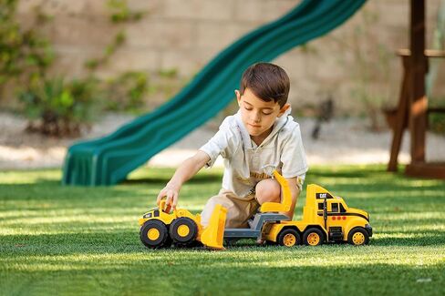 CAT Construction Toys, Heavy Mover, Semi Truck and Trailer with Mini Crew Front Loader, Lights and Sounds, Ages 3 and up in Saudi Arabia