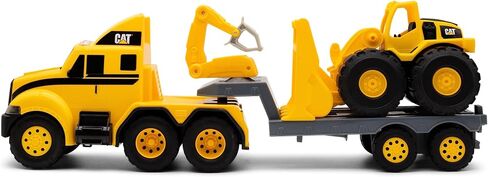 CAT Construction Toys, Heavy Mover, Semi Truck and Trailer with Mini Crew Front Loader, Lights and Sounds, Ages 3 and up in Saudi Arabia