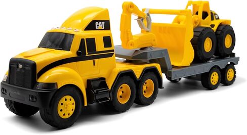 CAT Construction Toys, Heavy Mover, Semi Truck and Trailer with Mini Crew Front Loader, Lights and Sounds, Ages 3 and up in Saudi Arabia