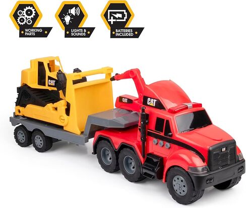 CAT Construction Toys, Heavy Mover, Semi Truck and Trailer with Mini Crew Front Loader, Lights and Sounds, Ages 3 and up in Kuwait