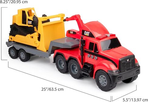 CAT Construction Toys, Heavy Mover, Semi Truck and Trailer with Mini Crew Front Loader, Lights and Sounds, Ages 3 and up in Kuwait
