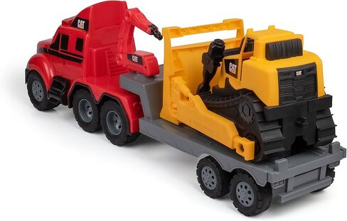 CAT Construction Toys, Heavy Mover, Semi Truck and Trailer with Mini Crew Front Loader, Lights and Sounds, Ages 3 and up in Kuwait