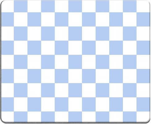 Mouse Pad, Non-Slip Rubber Base, Durable Desk Accessory for Office, Laptop, Gaming, and Home Decor, Cute Mouse Pad for Women, Teens(Blue Checkerboard) in Saudi Arabia