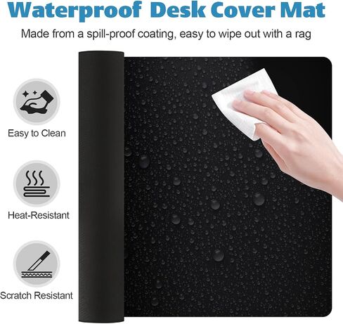 Huge Mouse Pad 3XL: 47.2 x 22.8'' Oversized Extended Desk Mat XXXL, Extra Large Big Gaming Mousepad for Full Desktop, Giant Mouse Pads Computer Desk Pad Thick | Black | Stitched Edge | Waterproof in Saudi Arabia