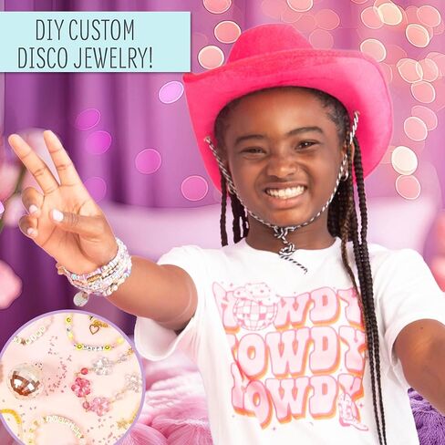 STMT D.I.Y. Glitz ‘N Disco Jewelry Case, Makes Over 15 Accessories, Includes Disco Beads for Bracelets, Charms & Storage, Bracelet Making Kit, Great Gifts for Girls, Jewelry Making Kit for Girls 8-12 in Saudi Arabia