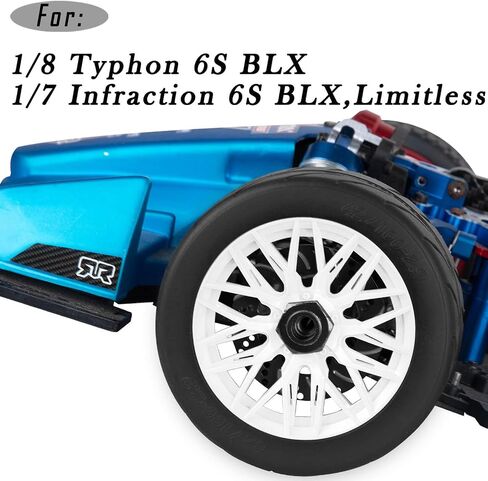 عجلات إطارات RC لـ 1/7 من المخالفة 6S BLX ، 1/8 TYPHON 6S BLX ، عجلات الطريق السريع غير المحدودة ، إطارات إطارات إطارات إطارات ناعمة ، 4 مساءً أسود in Kuwait