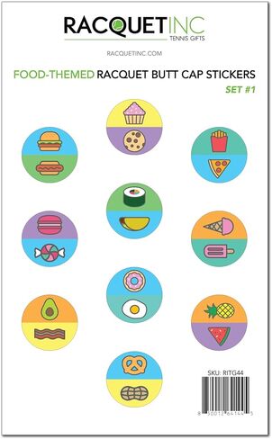 Sweet & Salty Butt Cap Stickers - Tennis Stickers - Vinyl Sports Decals for Tennis Players, Kids & Adults - Durable & Waterproof Tennis Stickers (Pack of 10) in Kuwait
