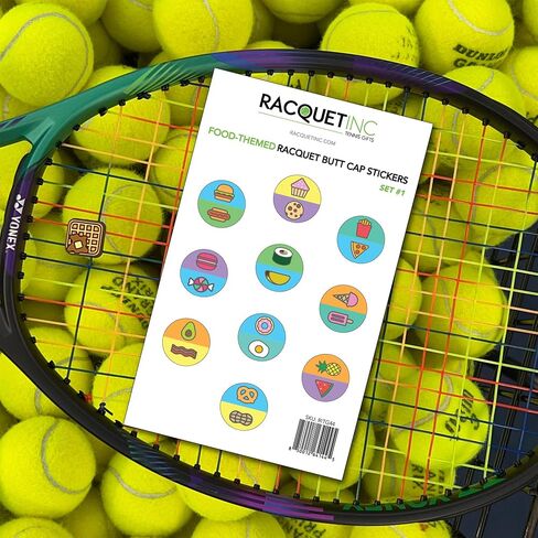 Sweet & Salty Butt Cap Stickers - Tennis Stickers - Vinyl Sports Decals for Tennis Players, Kids & Adults - Durable & Waterproof Tennis Stickers (Pack of 10) in Kuwait