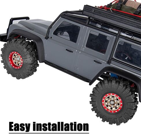 الألومنيوم 1.0 في حافة عجلة Beadlock لـ 1/18 TRX4M 1/24 SCX24 FCX24 RC CRAWLER CAR ، 1.0 إطارات العجلات محور حافة العجلة بوجه ثقيل ، أسود ، أسود in Saudi Arabia