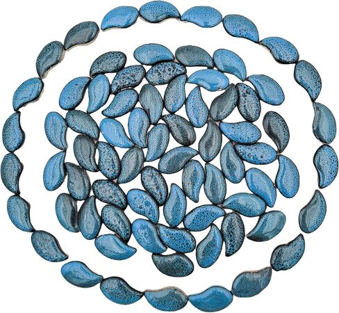 500g/1.1lb Petal Shape Ceramics Mosaic Tiles Pieces,Random Color Irregular Ceramics Mosaic Tiles for Mosaic Art Projects and DIY Crafts Home Decoration. (Petal 02) in Kuwait