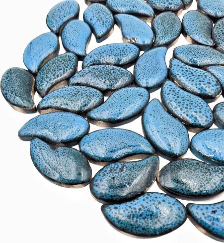 500g/1.1lb Petal Shape Ceramics Mosaic Tiles Pieces,Random Color Irregular Ceramics Mosaic Tiles for Mosaic Art Projects and DIY Crafts Home Decoration. (Petal 02) in Kuwait