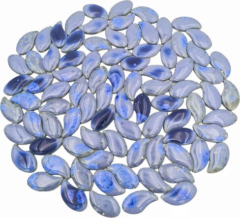 500g/1.1lb Petal Shape Ceramics Mosaic Tiles Pieces,Random Color Irregular Ceramics Mosaic Tiles for Mosaic Art Projects and DIY Crafts Home Decoration. (Petal 02) in Kuwait