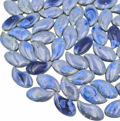 500g/1.1lb Petal Shape Ceramics Mosaic Tiles Pieces,Random Color Irregular Ceramics Mosaic Tiles for Mosaic Art Projects and DIY Crafts Home Decoration. (Petal 02) in Kuwait