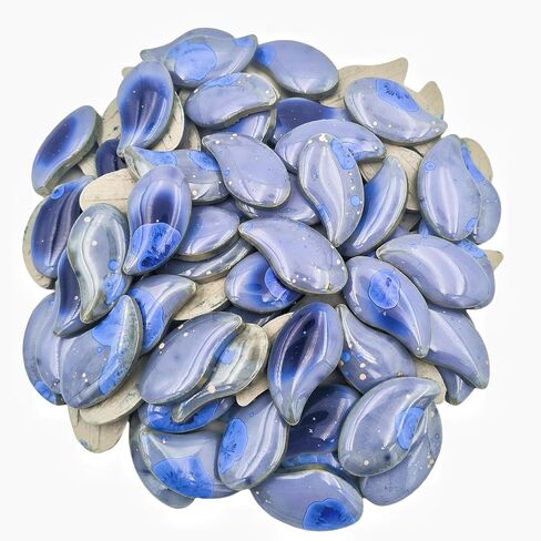 500g/1.1lb Petal Shape Ceramics Mosaic Tiles Pieces,Random Color Irregular Ceramics Mosaic Tiles for Mosaic Art Projects and DIY Crafts Home Decoration. (Petal 02) in Kuwait