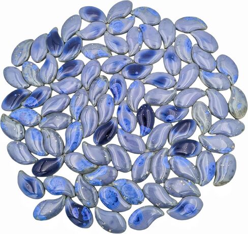 500g/1.1lb Petal Shape Ceramics Mosaic Tiles Pieces,Random Color Irregular Ceramics Mosaic Tiles for Mosaic Art Projects and DIY Crafts Home Decoration. (Petal 02) in Kuwait