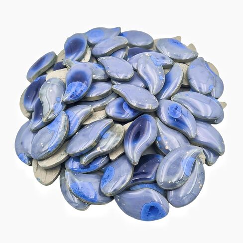 500g/1.1lb Petal Shape Ceramics Mosaic Tiles Pieces,Random Color Irregular Ceramics Mosaic Tiles for Mosaic Art Projects and DIY Crafts Home Decoration. (Petal 02) in Kuwait