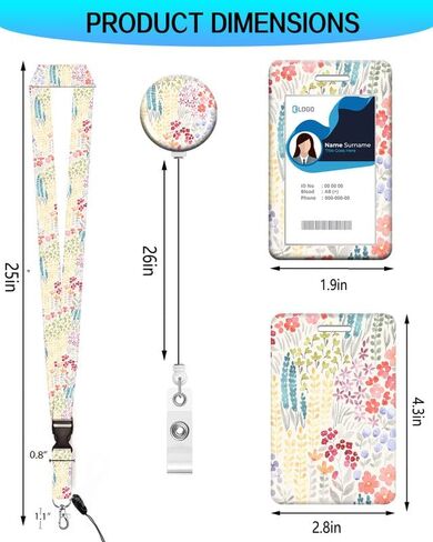 ID Badge Holder with Retractable and Detachable Lanyard, Cute Badge Reel Breakaway Lanyard with Carabiner Clip for Women, Teachers, Nurses, Students, Perfect Work and Office(Black White Cow) in Saudi Arabia