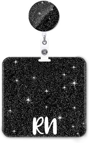 RN BADGE Buddy and Badge Cenly Set أفقي PCT Card Card حامل الأرجواني أكريليك بريق شارة رفاق التمريض. in Kuwait