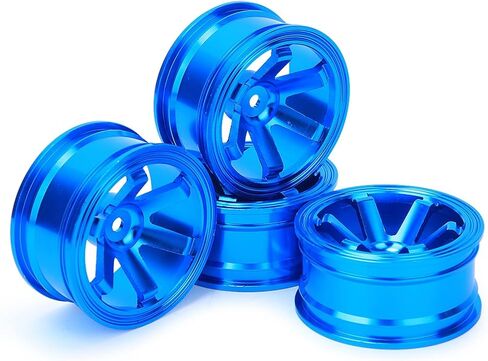12mm Hex Hubs Metal Wheel Hub Metal Wheel Hub, 4pcs Aluminium Alloy Wheel Hub for Universal 1/10 Flat Running Drift RC Car Model Accessory Wheel Rims RC Wheel Rims Set Rc Drift Wheels(Blue) in Saudi Arabia